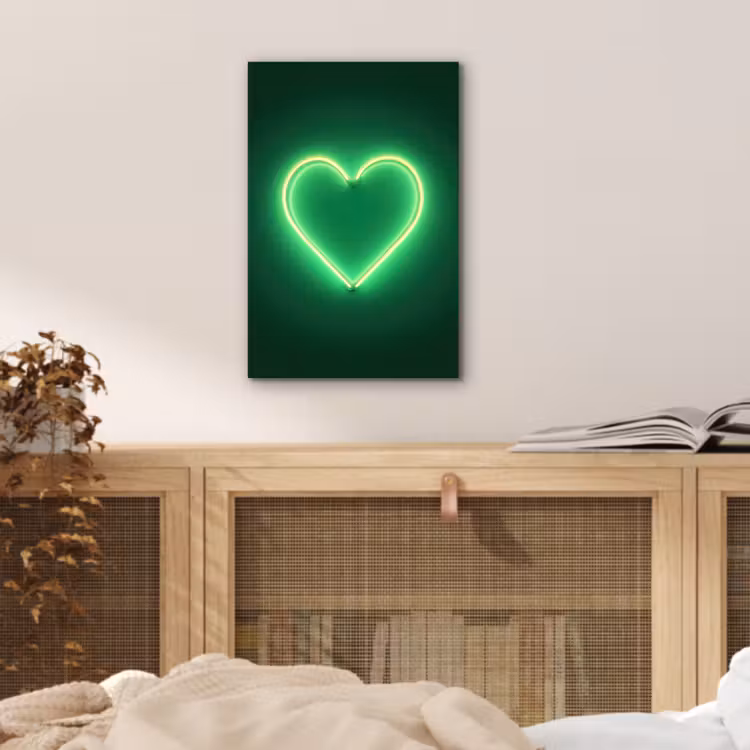 Aluminium schilderij - Neon - Groen - Licht — 4