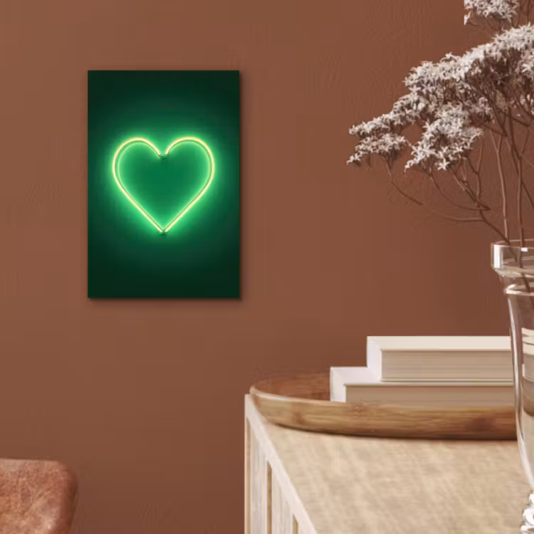 Aluminium schilderij - Neon - Groen - Licht — 5