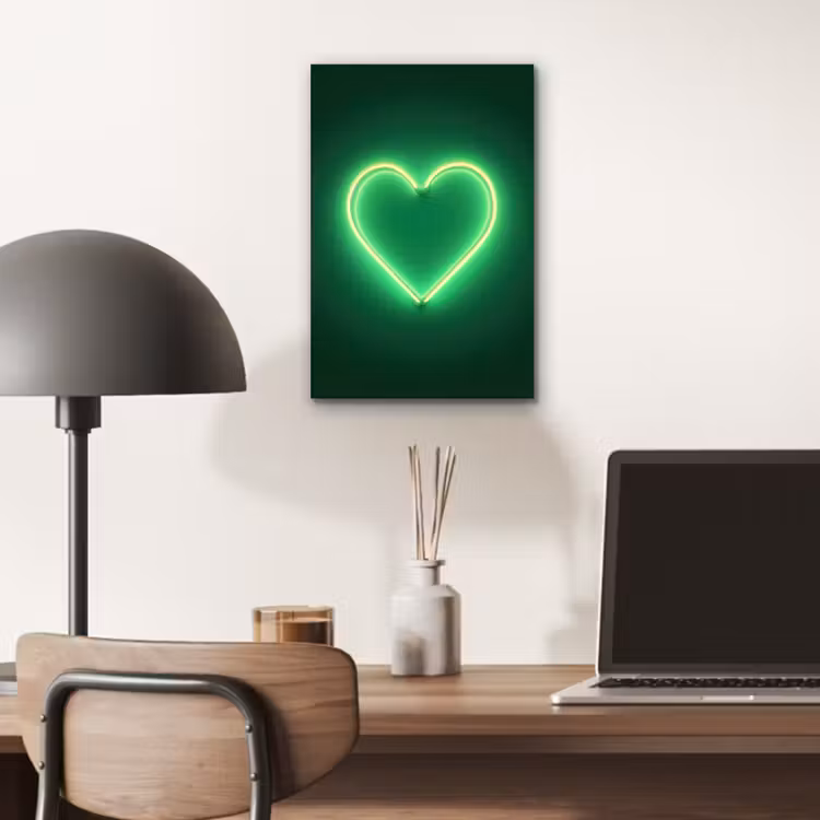Aluminium schilderij - Neon - Groen - Licht — 6