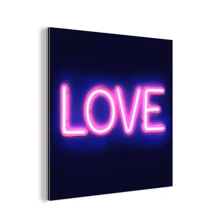 Aluminium schilderij - Neon - Love - Valentijn — 1