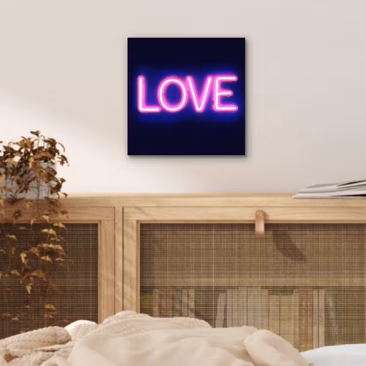Aluminium schilderij - Neon - Love - Valentijn — 4