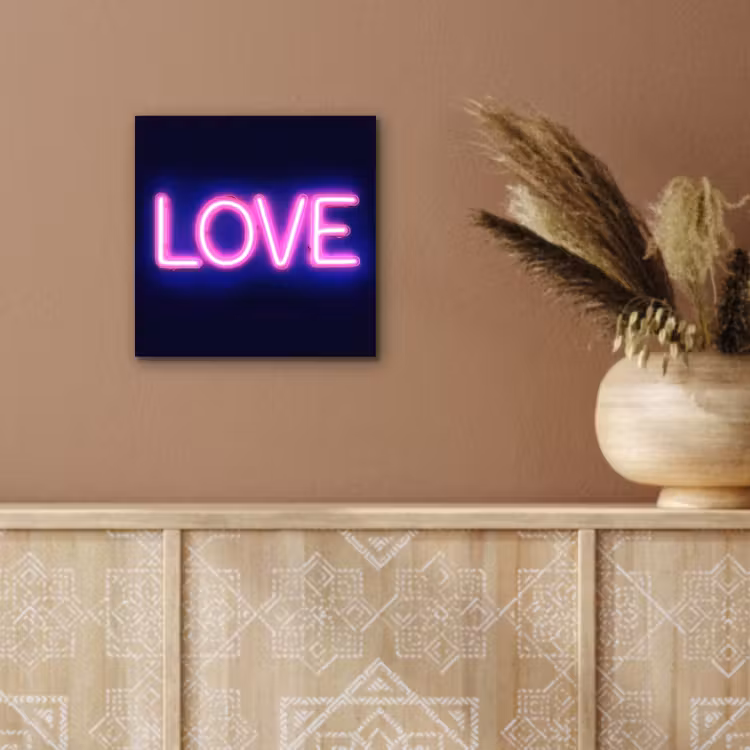 Aluminium schilderij - Neon - Love - Valentijn — 5