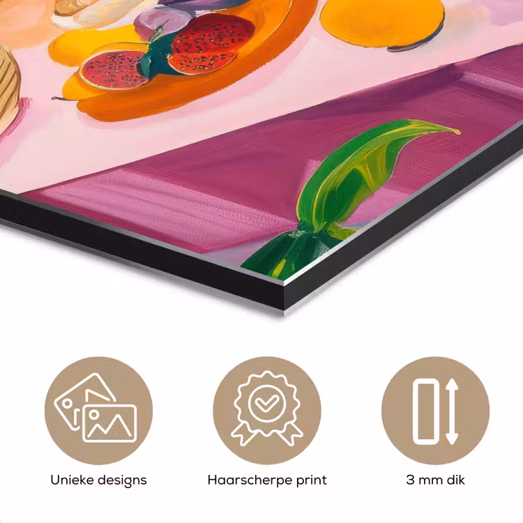 Aluminium schilderij - Tafel - Wijn - Fruit — 7