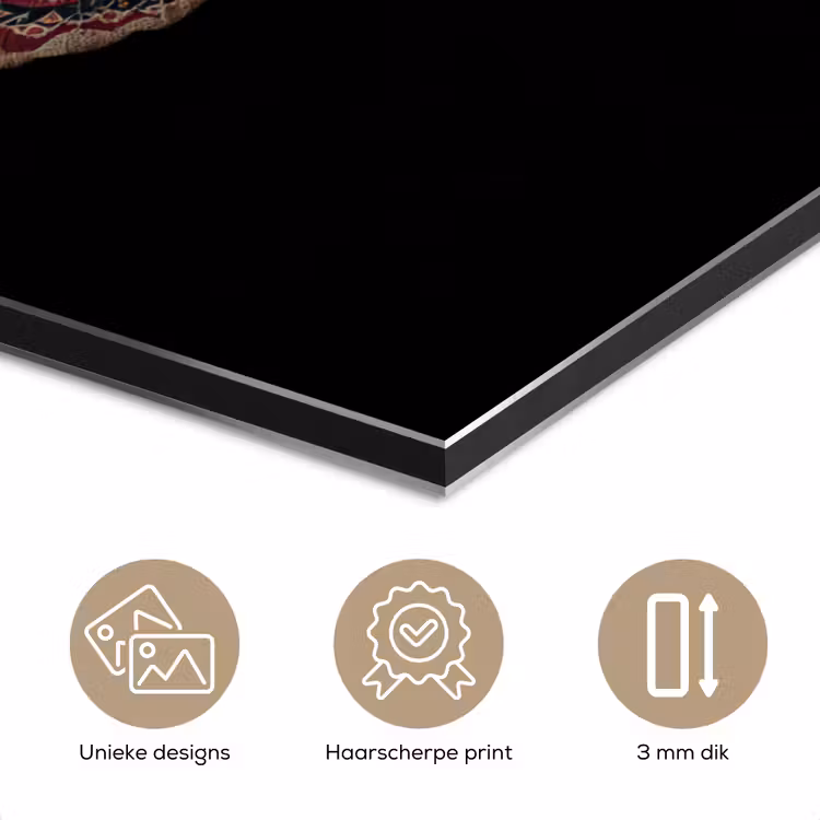 Aluminium schilderij - Mot - Oosterse patronen - Sierlijk — 7