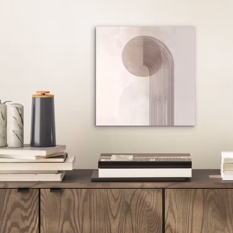 Aluminium schilderij - Minimalistisch - Cirkel - Lichtgrijs — 2