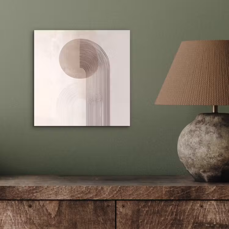 Aluminium schilderij - Minimalistisch - Cirkel - Lichtgrijs — 3