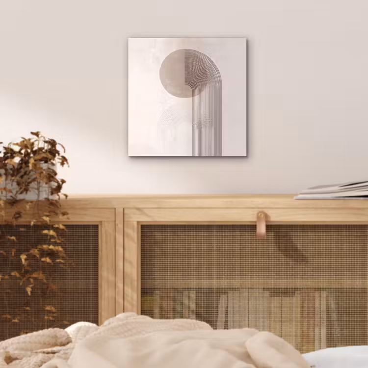 Aluminium schilderij - Minimalistisch - Cirkel - Lichtgrijs — 4