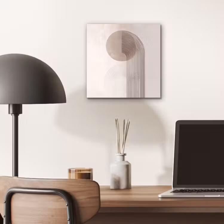 Aluminium schilderij - Minimalistisch - Cirkel - Lichtgrijs — 6