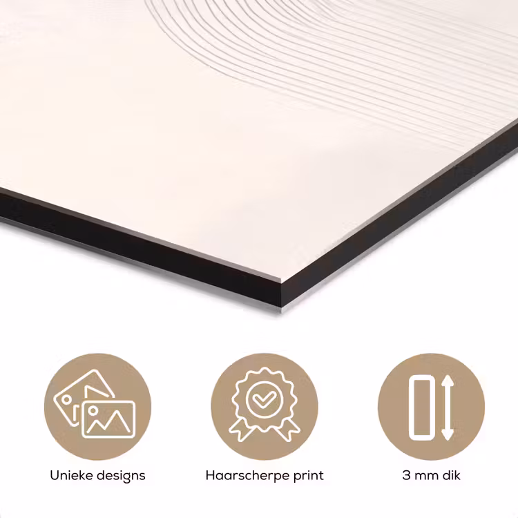 Aluminium schilderij - Minimalistisch - Cirkel - Lichtgrijs — 7