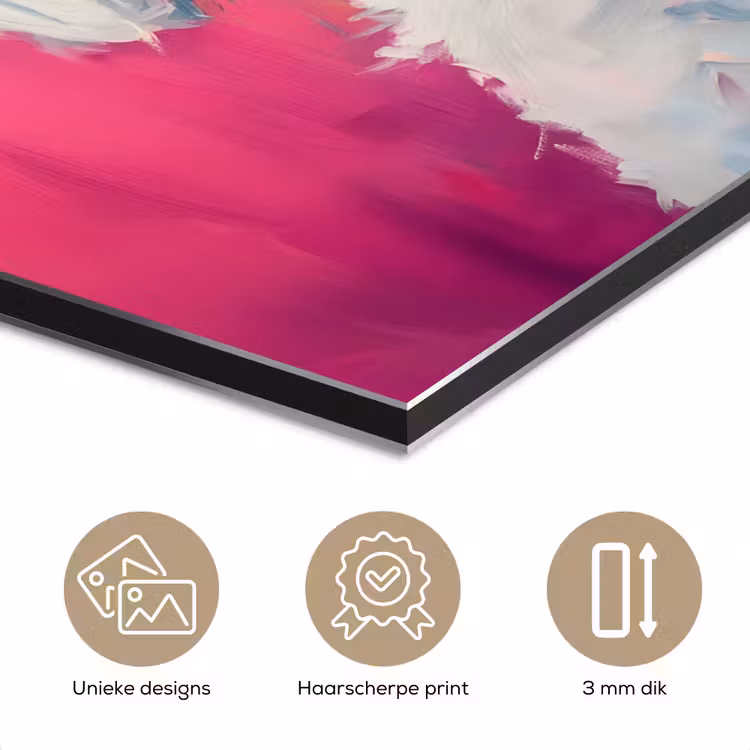 Aluminium schilderij - Pink - Hond - Bubbel — 7