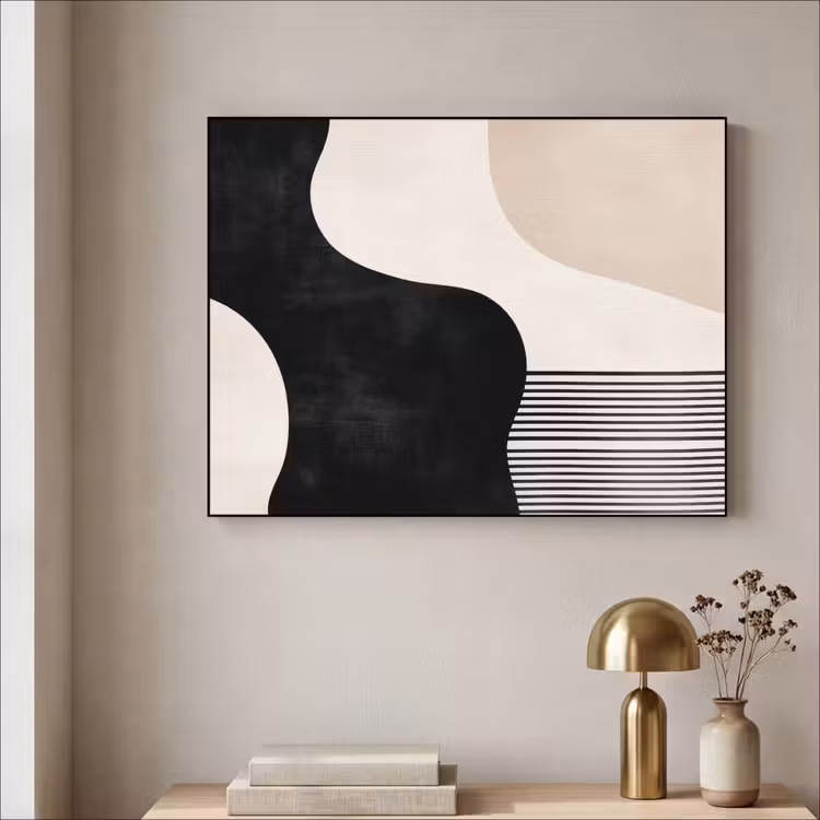 Art Frame - Abstract - Japandi - Beige - Modern — 3