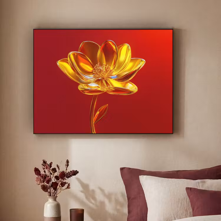 Art Frame - Bloem - Goud - Glazen — 2
