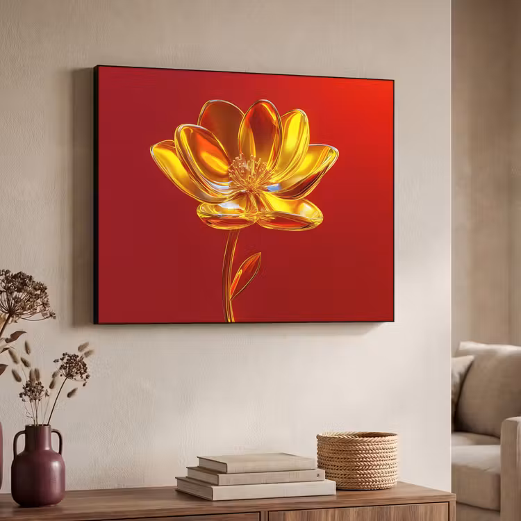 Art Frame - Bloem - Goud - Glazen — 4