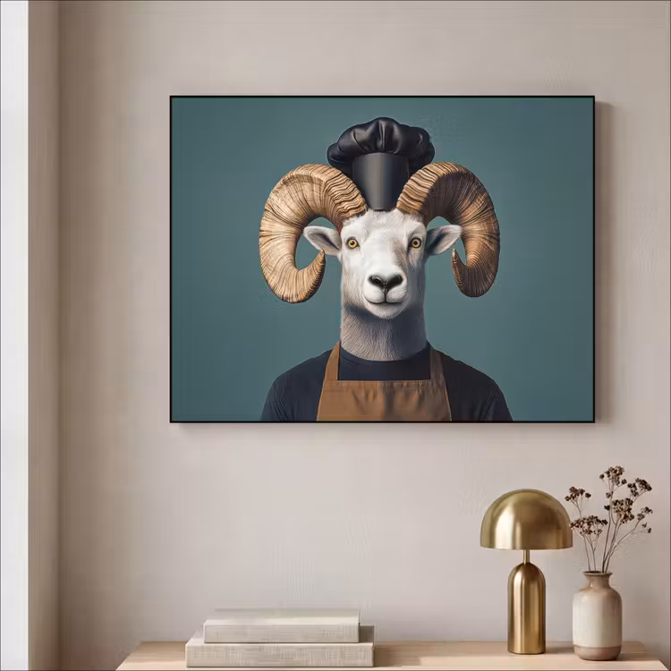 Art Frame - Geit - Hoorns - Kokskleding — 3