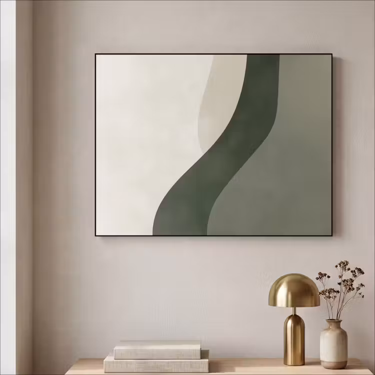 Art Frame - Japandi - Groen - Abstract - Modern — 3