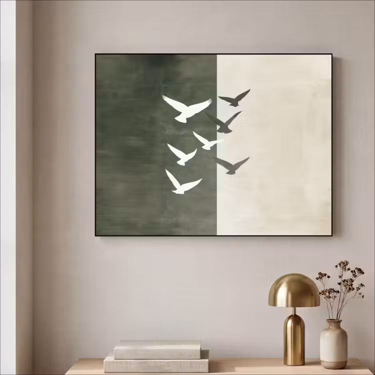 Art Frame - Japandi - Vogel - Groen — 3