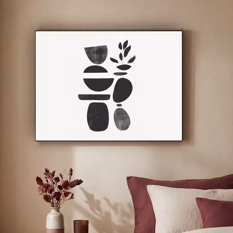 Art Frame - Japandi - Zwart - Abstract — 2