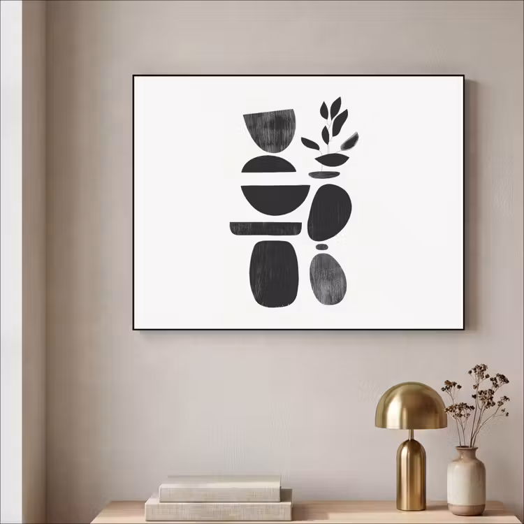 Art Frame - Japandi - Zwart - Abstract — 3