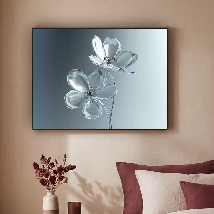 Art Frame - Kristal - Bloemen - Grijs — 2