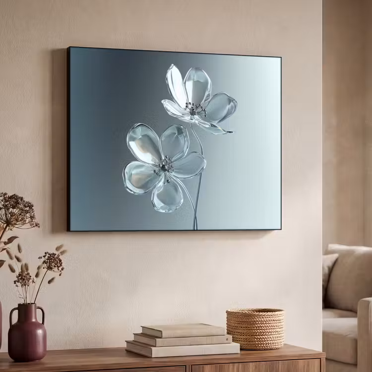 Art Frame - Kristal - Bloemen - Grijs — 4