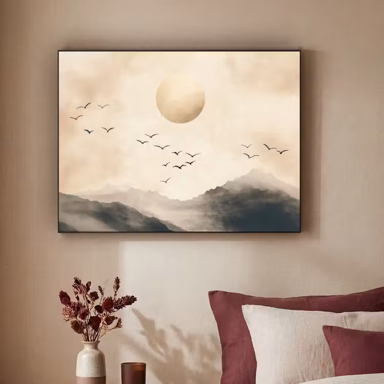 Art Frame - Landschap - Japandi - vogel — 2
