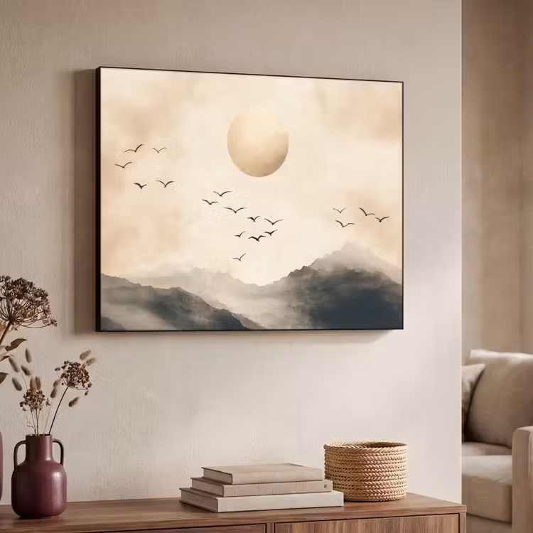 Art Frame - Landschap - Japandi - vogel — 4