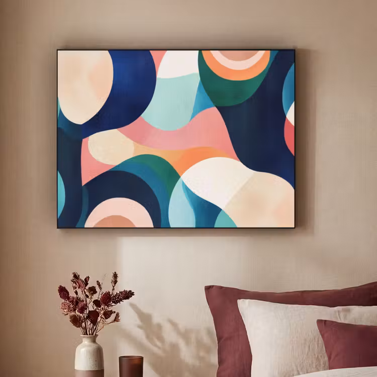 Art Frame - Abstract - Blauw - Roze — 2