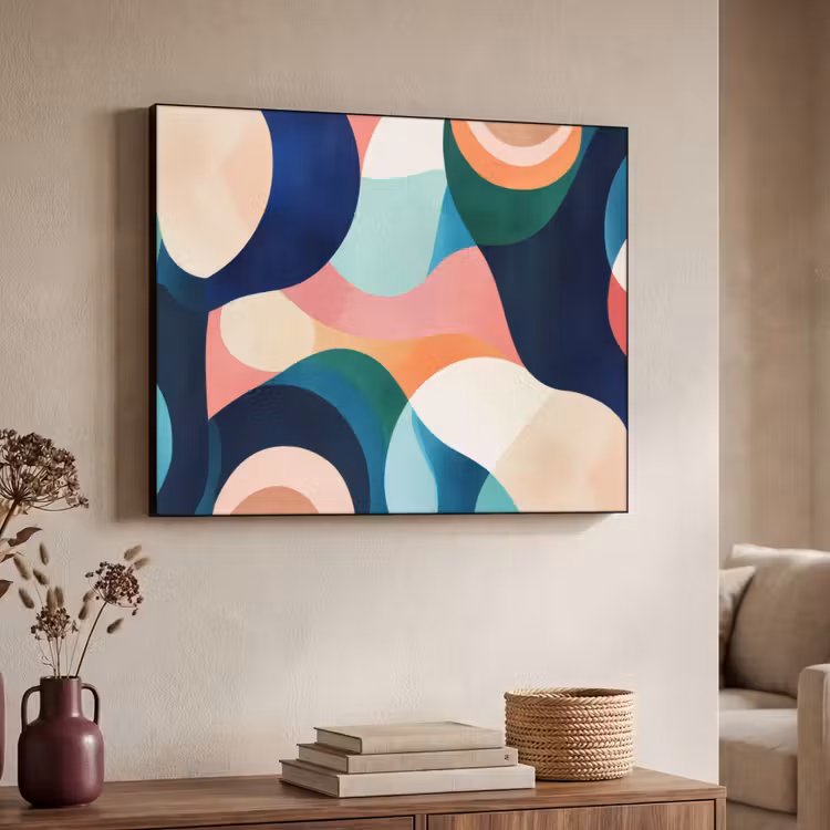 Art Frame - Abstract - Blauw - Roze — 4