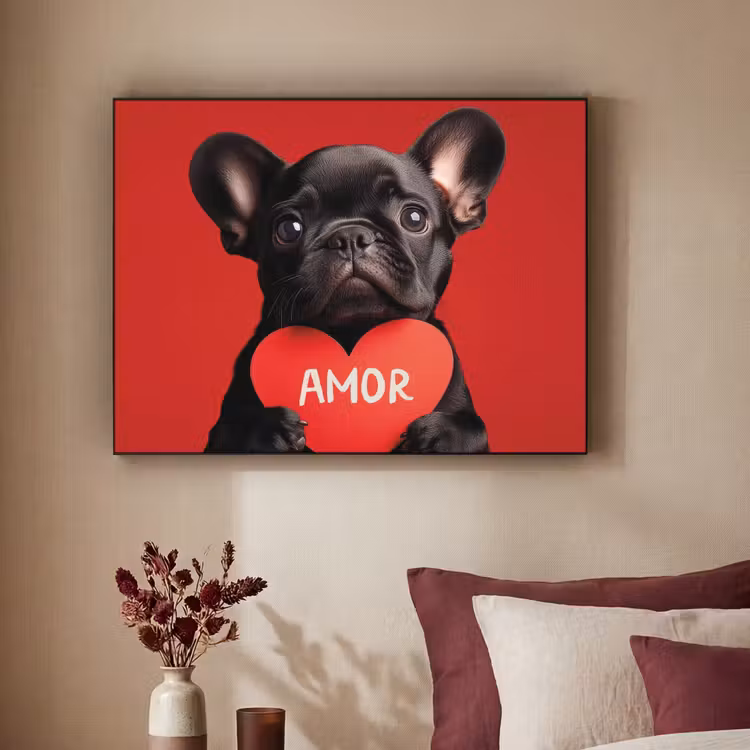 Art Frame - Amor - Hond  - Hartje - Rood — 2