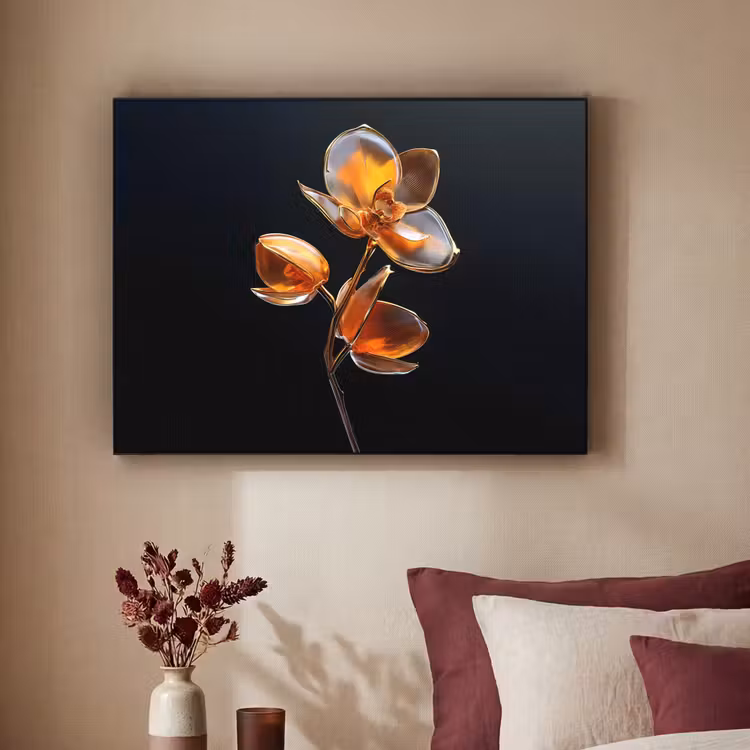 Art Frame - Bloem - Orchidee - Oranje — 2