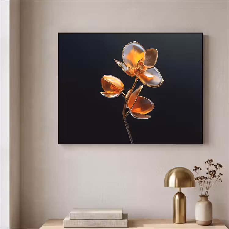 Art Frame - Bloem - Orchidee - Oranje — 3