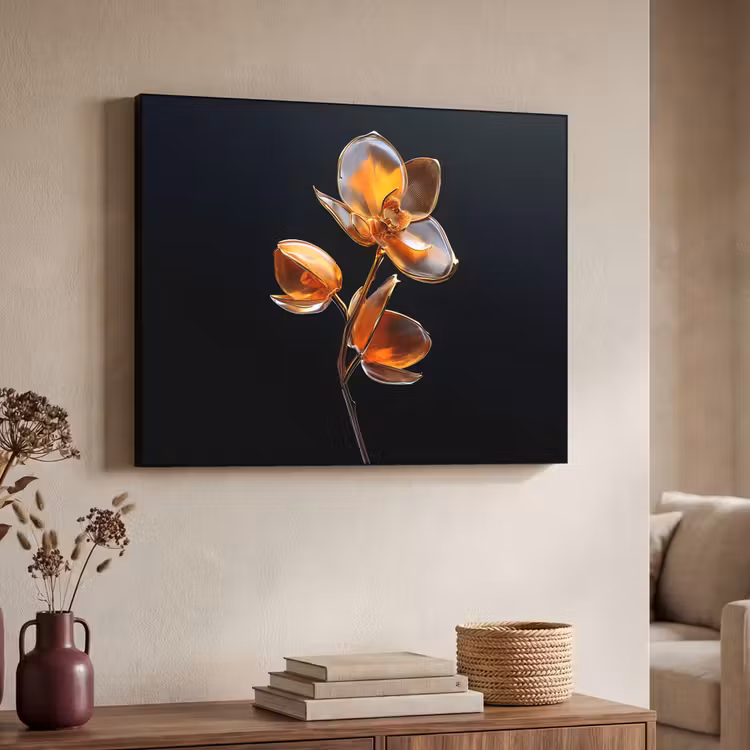 Art Frame - Bloem - Orchidee - Oranje — 4