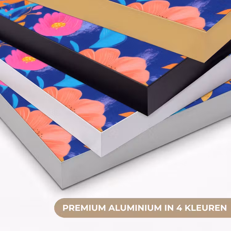 Art Frame - Bloemen - Blauw - Roze — 5