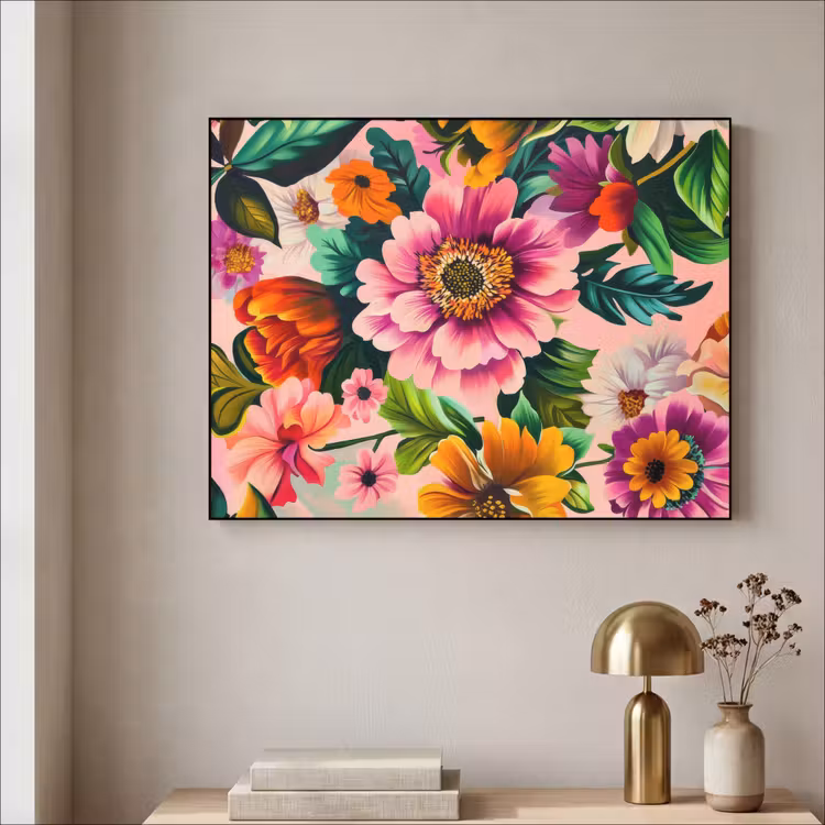 Art Frame - Bloemen - Kleurrijk - Roze — 3