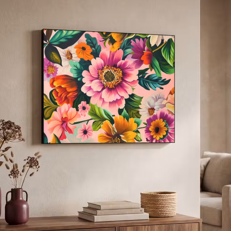 Art Frame - Bloemen - Kleurrijk - Roze — 4