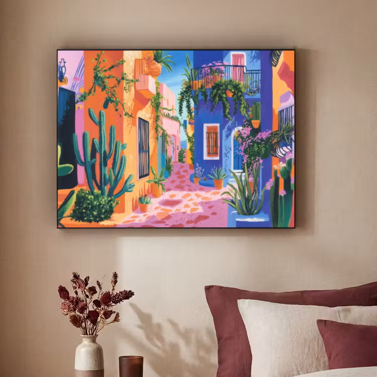 Art Frame - Geel - Blauw - Oranje - Huis — 2
