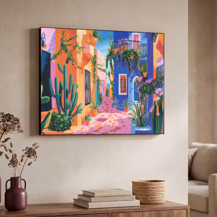 Art Frame - Geel - Blauw - Oranje - Huis — 4