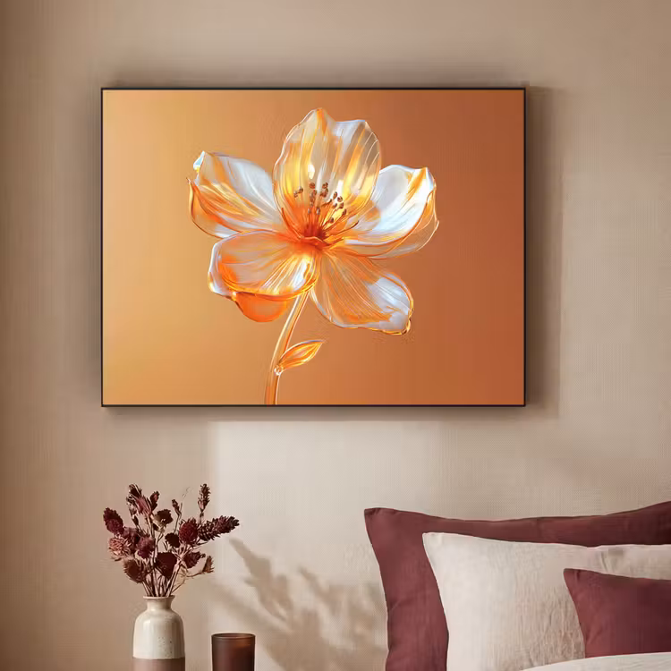 Art Frame - Glazen - Bloem - Oranje — 2