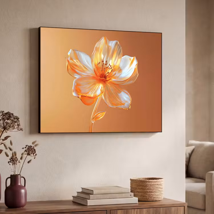 Art Frame - Glazen - Bloem - Oranje — 4