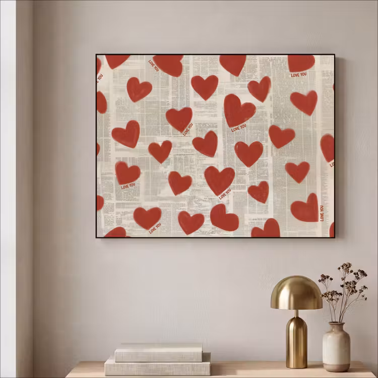 Art Frame - Hartjes - Krant - Loveyou — 3