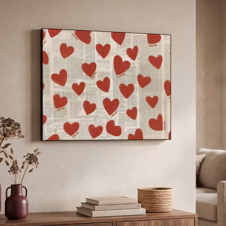 Art Frame - Hartjes - Krant - Loveyou — 4