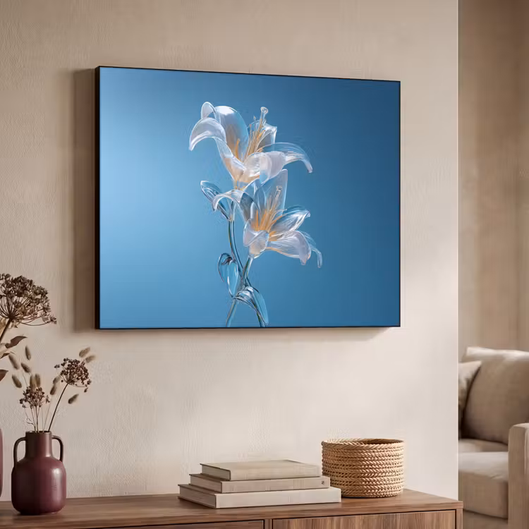 Art Frame - Lelies - Blauw - Glazen — 4