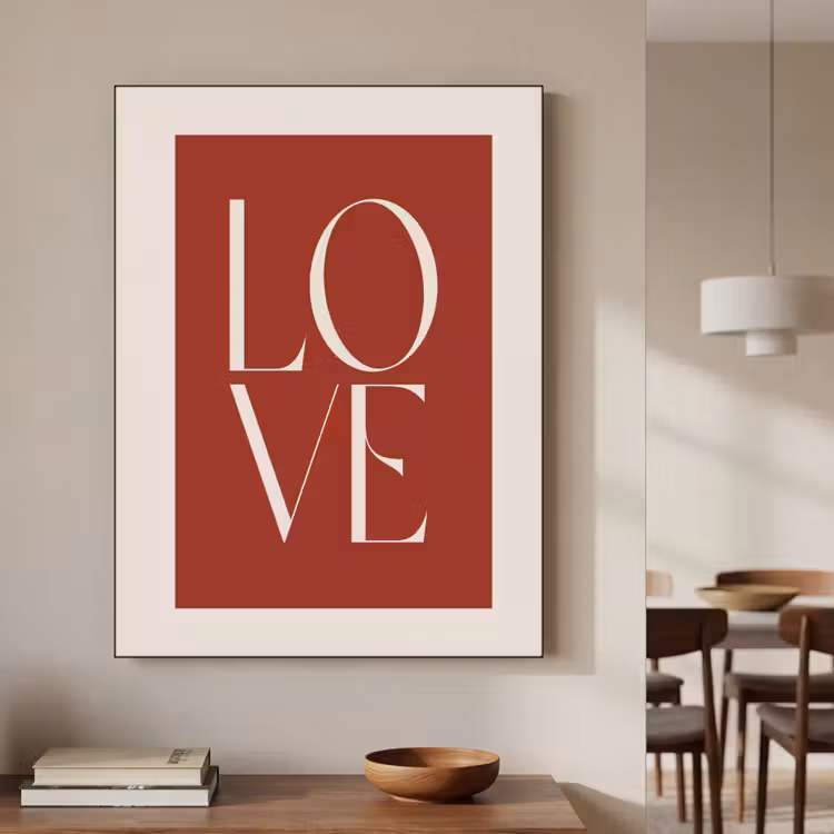 Art Frame - Love - Rood - Minimalistisch — 4