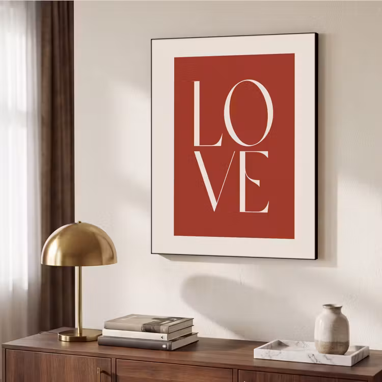 Art Frame - Love - Rood - Minimalistisch — 6