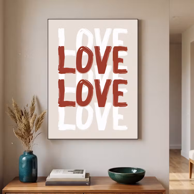 Art Frame - Love - Rood - Tekst — 2