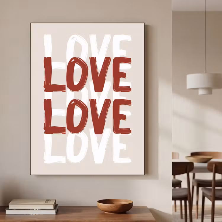 Art Frame - Love - Rood - Tekst — 5