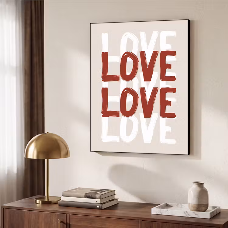 Art Frame - Love - Rood - Tekst — 7