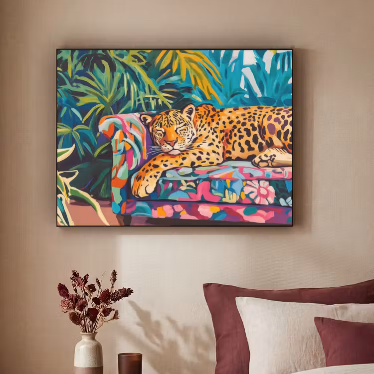 Art Frame - Luipaard - Kleurrijk - Tropisch — 2