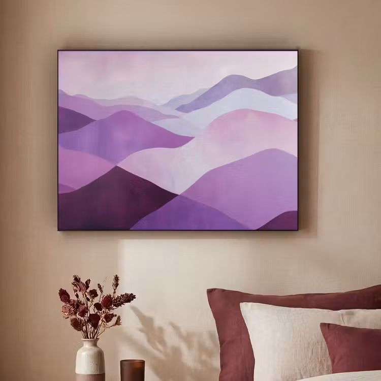 Art Frame - Abstract - Heuvels - Landschap - Paars — 2