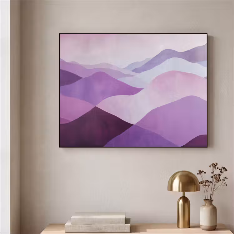 Art Frame - Abstract - Heuvels - Landschap - Paars — 3